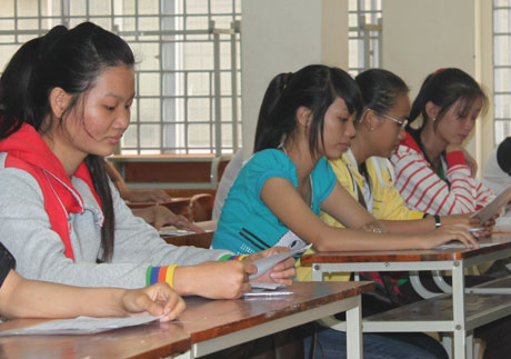 Sinh viên Đại Học Tiền Giang. Ảnh Như Lam