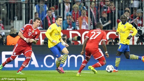Arsenal có trận đấu không quá tệ trên sân Allianz Arena, nhưng chưa đủ để giúp họ đi tiếp ( Ảnh: Getty) 