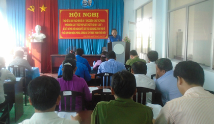 Quang cảnh hội nghị tại Hội trường Dân vận MT.