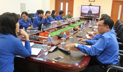 Tỉnh đoàn Tiền Giang tham gia buổi giao ban.