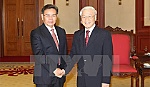 Tổng Bí thư tiếp Chủ tịch Mặt trận Lào Xây dựng đất nước