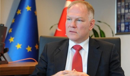 Đại sứ Thổ Nhĩ Kỳ tại EU Selim Yenel. Nguồn: AP