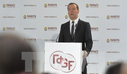 Thủ tướng Nga Dmitry Medvedev. Nguồn: AFP/TTXVN
