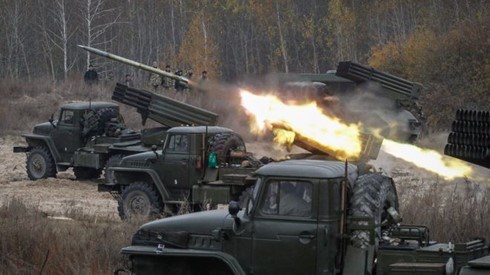 Một cuộc tập trận của Ukraine. Ảnh: EPA