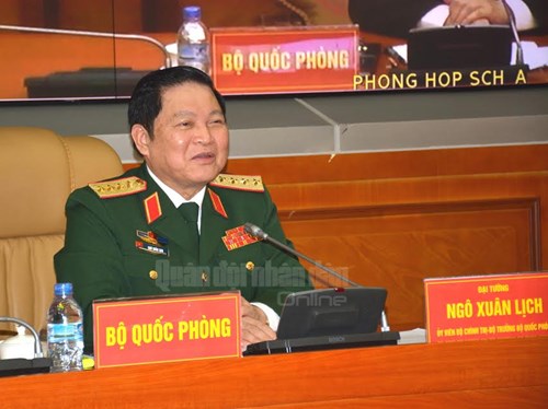 Đại tướng Ngô Xuân Lịch, chủ trì buổi giao ban đầu Xuân.