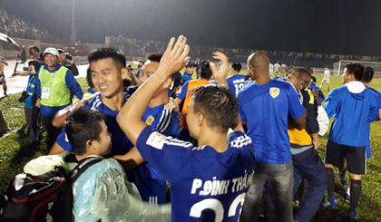 Quảng Nam lần đầu vô địch V-League. (Nguồn: Tuoitre)