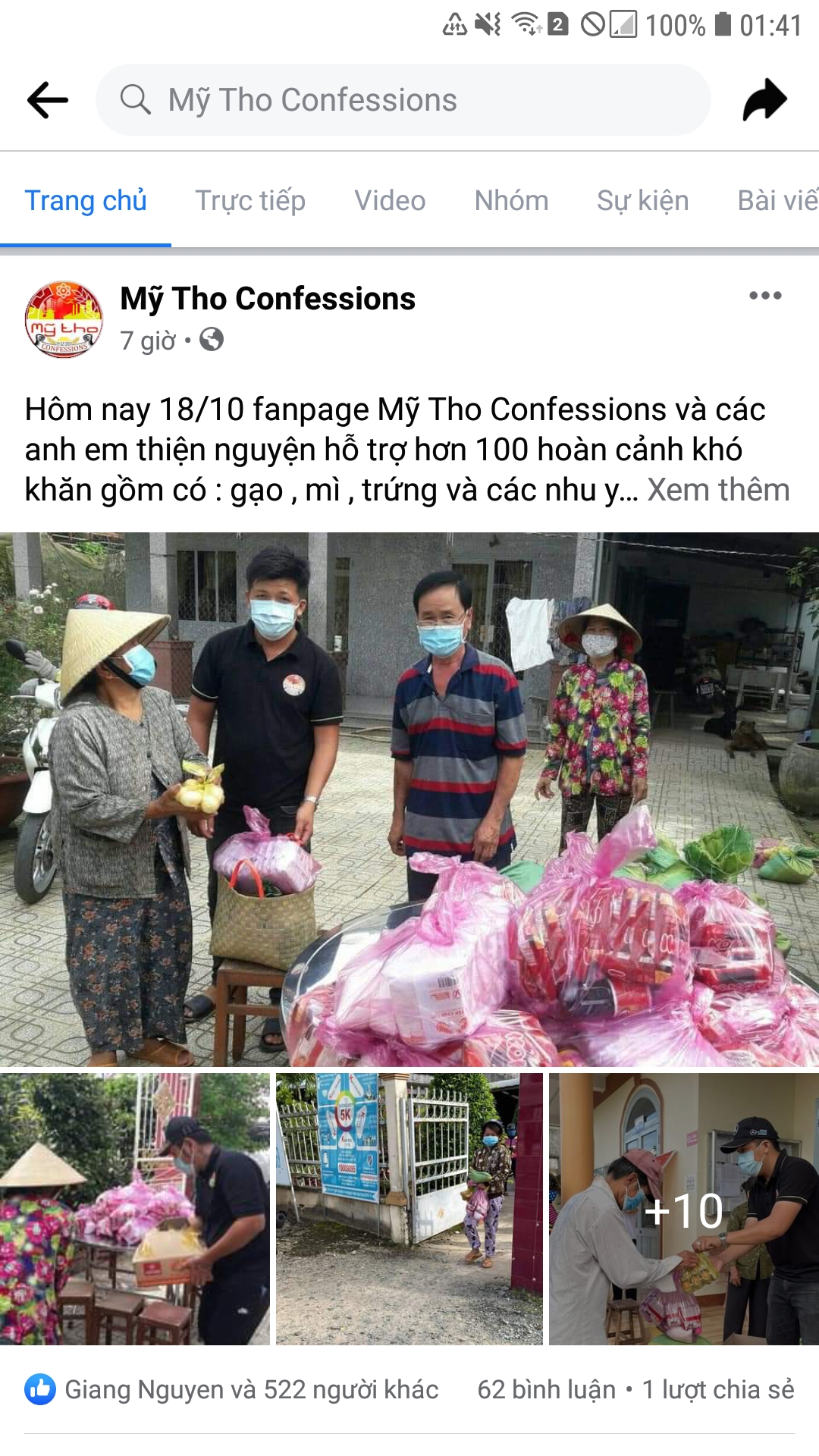 Trong thời gian qua, Nhóm Mỹ Tho Confession đã vận động, trao tặng hàng chục ngàn phần quà cho người dân khó khăn.