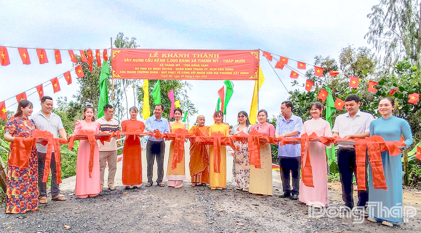 Khánh thành công trình cầu Kênh 1.000 tại xã Thanh Mỹ
