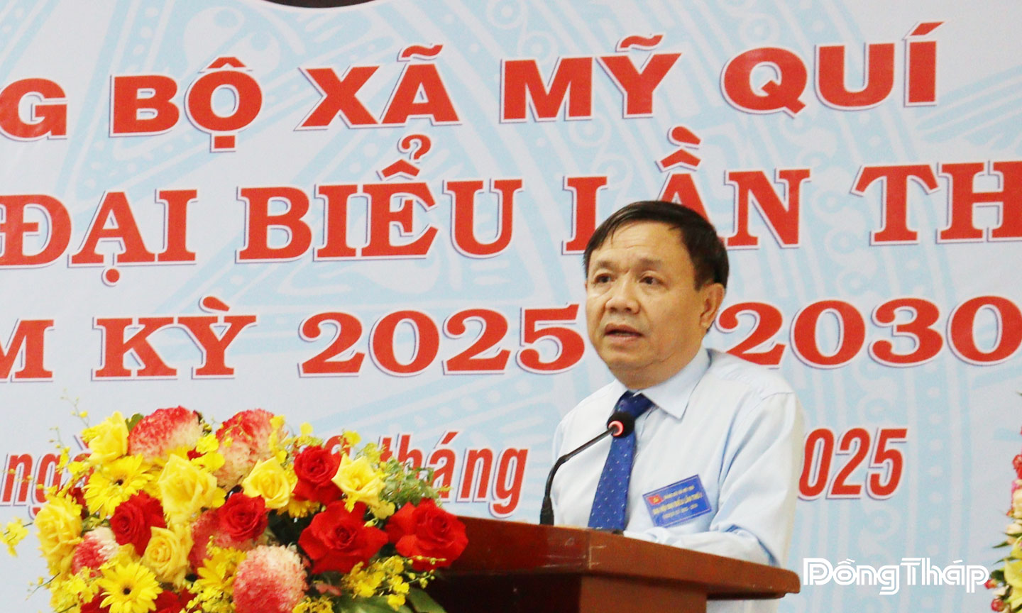  Đồng chí Phan Văn Thắng, Phó Bí thư Tỉnh ủy, Chủ tịch Ủy ban Mặt trận Tổ quốc Việt Nam tỉnh phát biểu chỉ đạo đại hội.