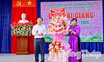 Đồng chí Phan Văn Thắng dự Lễ khai giảng năm học mới tại Trường THCS Hòa Tân