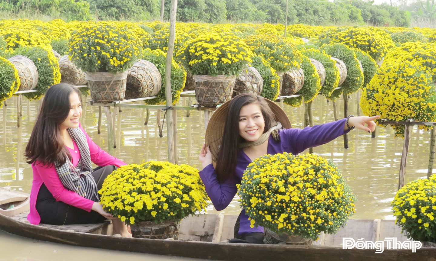  Du khách tham quan, chụp ảnh tại Làng hoa Sa Đéc vào mỗi dịp tết.