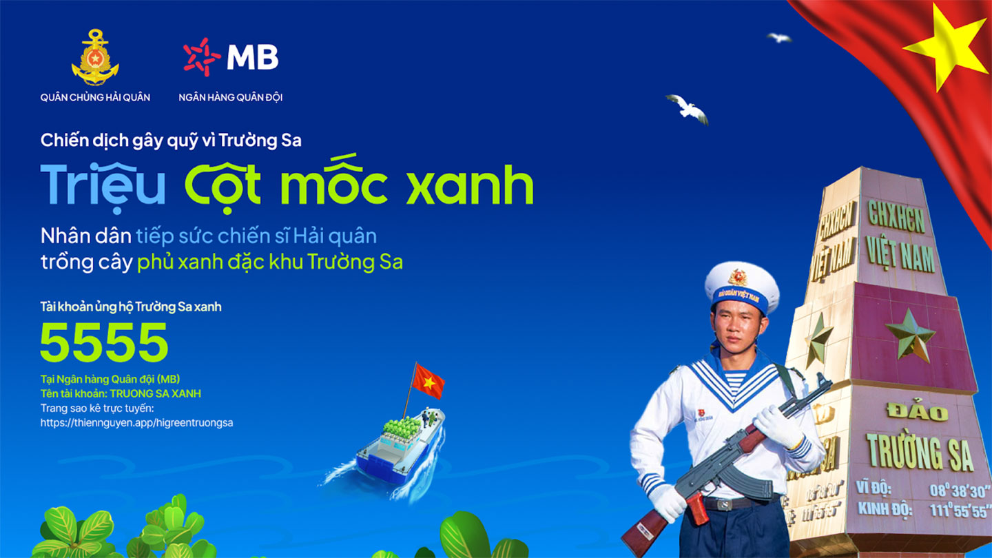 Dù hiếm khi có cơ hội được đặt chân tới Trường Sa nhưng mỗi người Việt Nam đều có thể “hóa thân” thành chiến sĩ Hải quân góp cây vượt sóng ra đảo xa. 