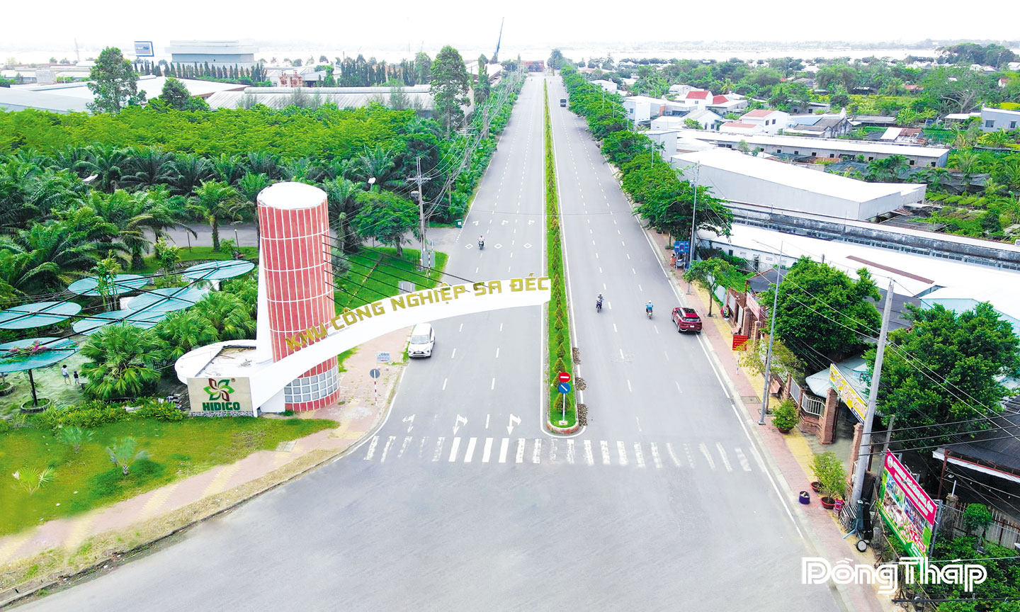 Khu Công nghiệp Sa Đéc nhìn từ trên cao.                                                                                                                                            Ảnh: HÀ NAM