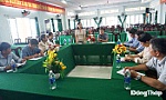 Lãnh đạo Báo và phát thanh, truyền hình Đồng Tháp làm việc với các xã về công tác phối hợp tuyên truyền