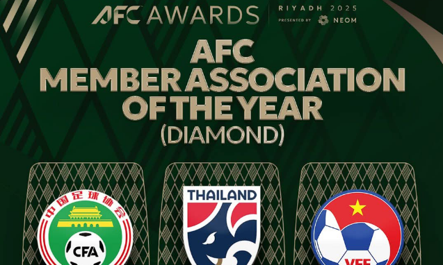 VFF vào tốp 3 để cử giải thưởng lớn của AFC