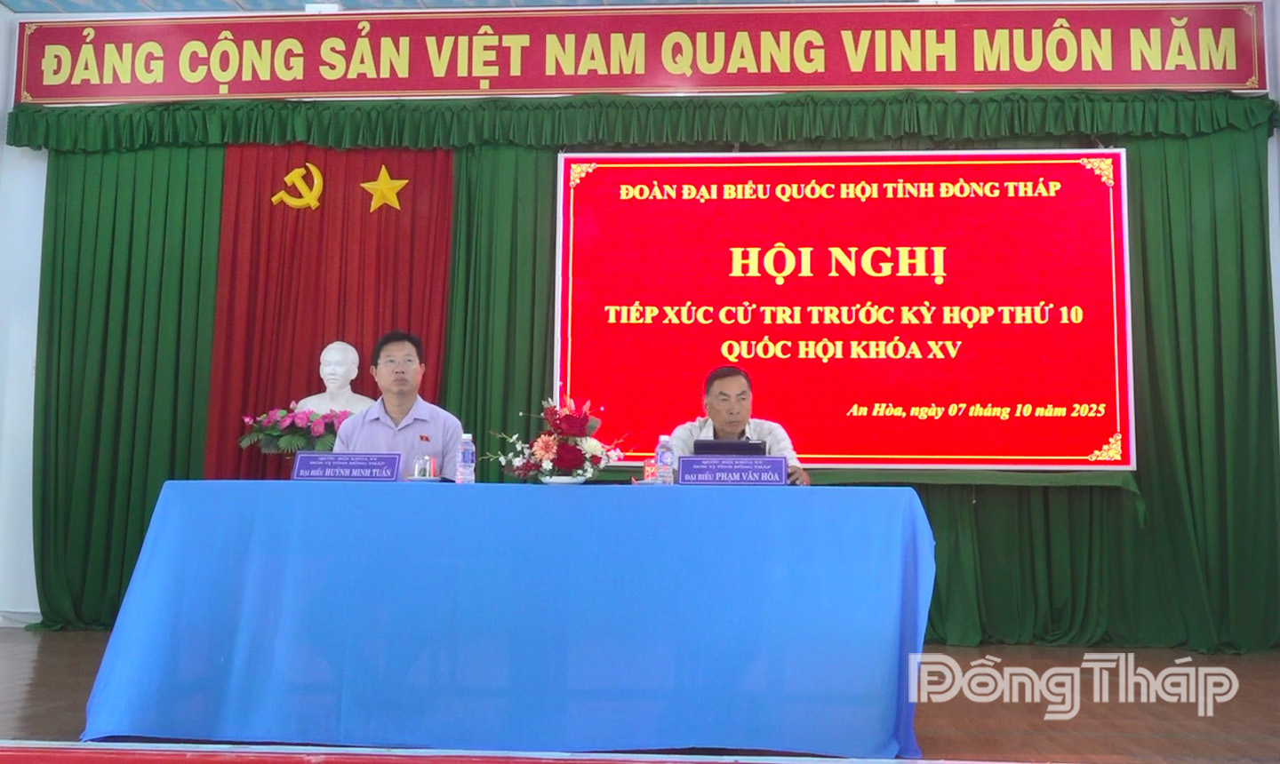 Đoàn ĐBQH tỉnh Đồng Tháp tiếp xúc cử tri xã An Hòa.