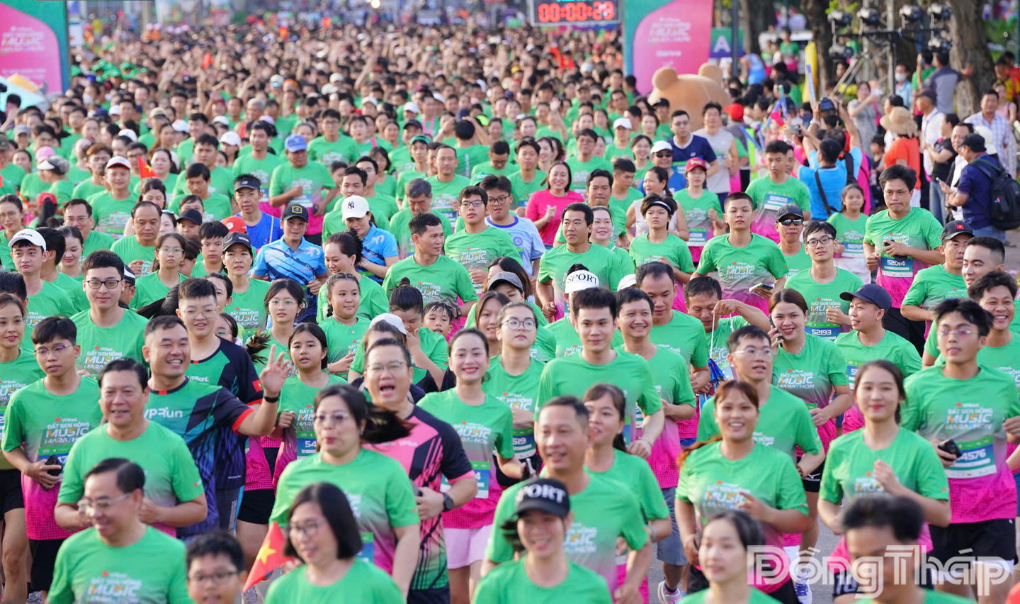 Giải Marathon Đất Sen hồng Đồng Tháp góp phần tuyên truyền, nâng cao nhận thức của người dân về việc rèn luyện thể dục thể thao.