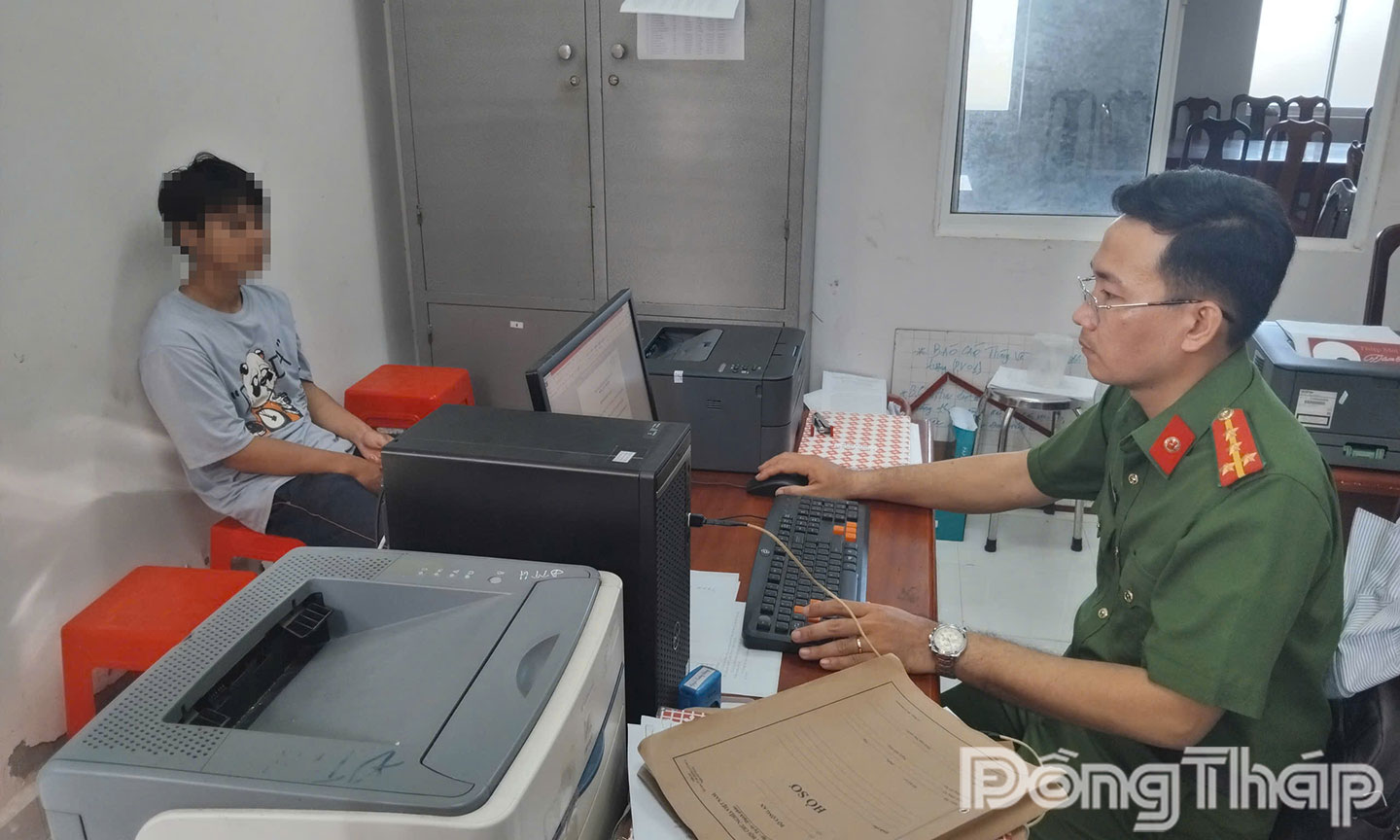 Đối tượng tại cơ quan chức năng.