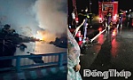 Trụ điện phát nổ, 4 nhà dân bị cháy lan ở Hồng Ngự