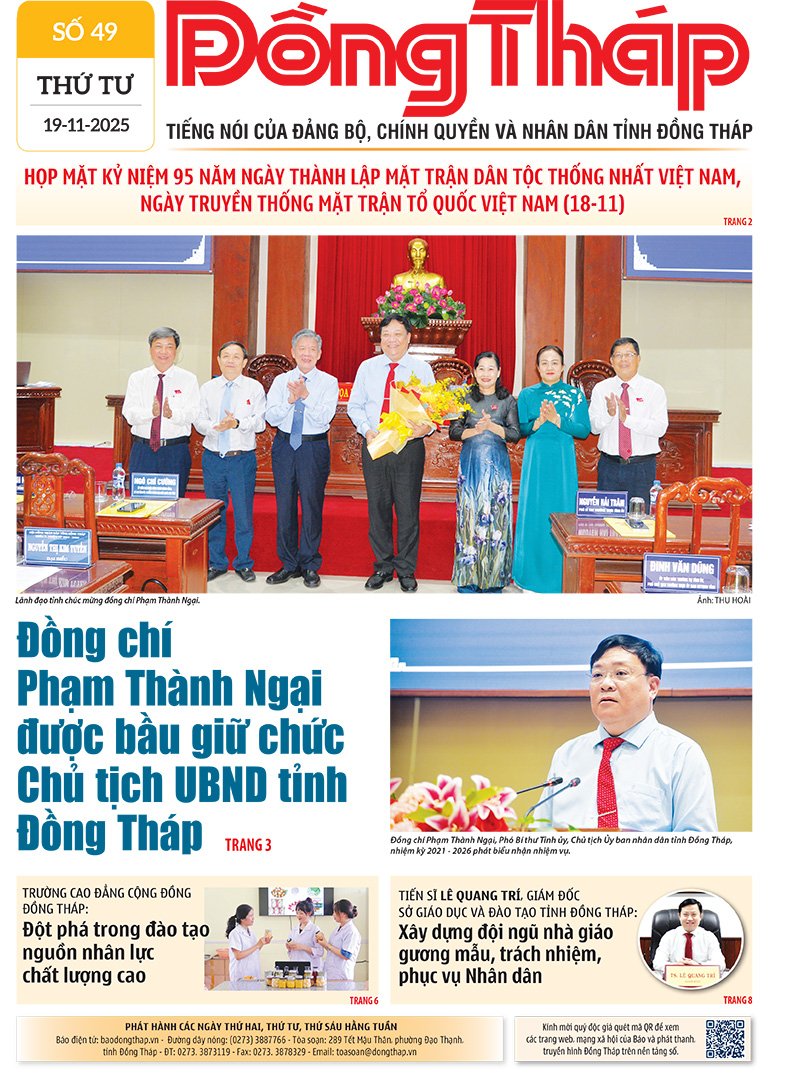 Đón đọc Báo Đồng Tháp số ra ngày 19-11