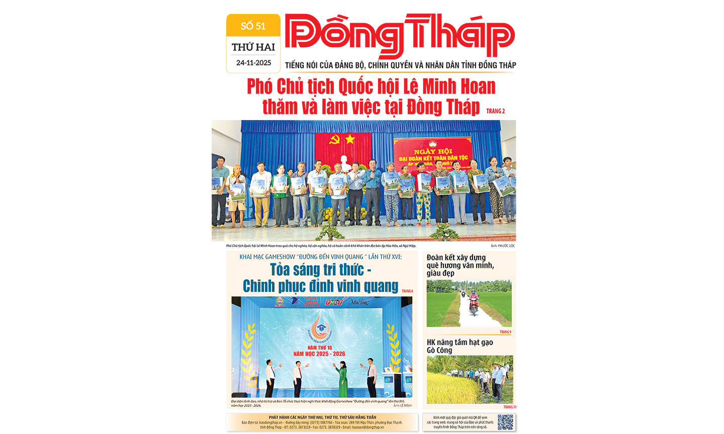 Đón đọc Báo Đồng Tháp số ra ngày 24-11