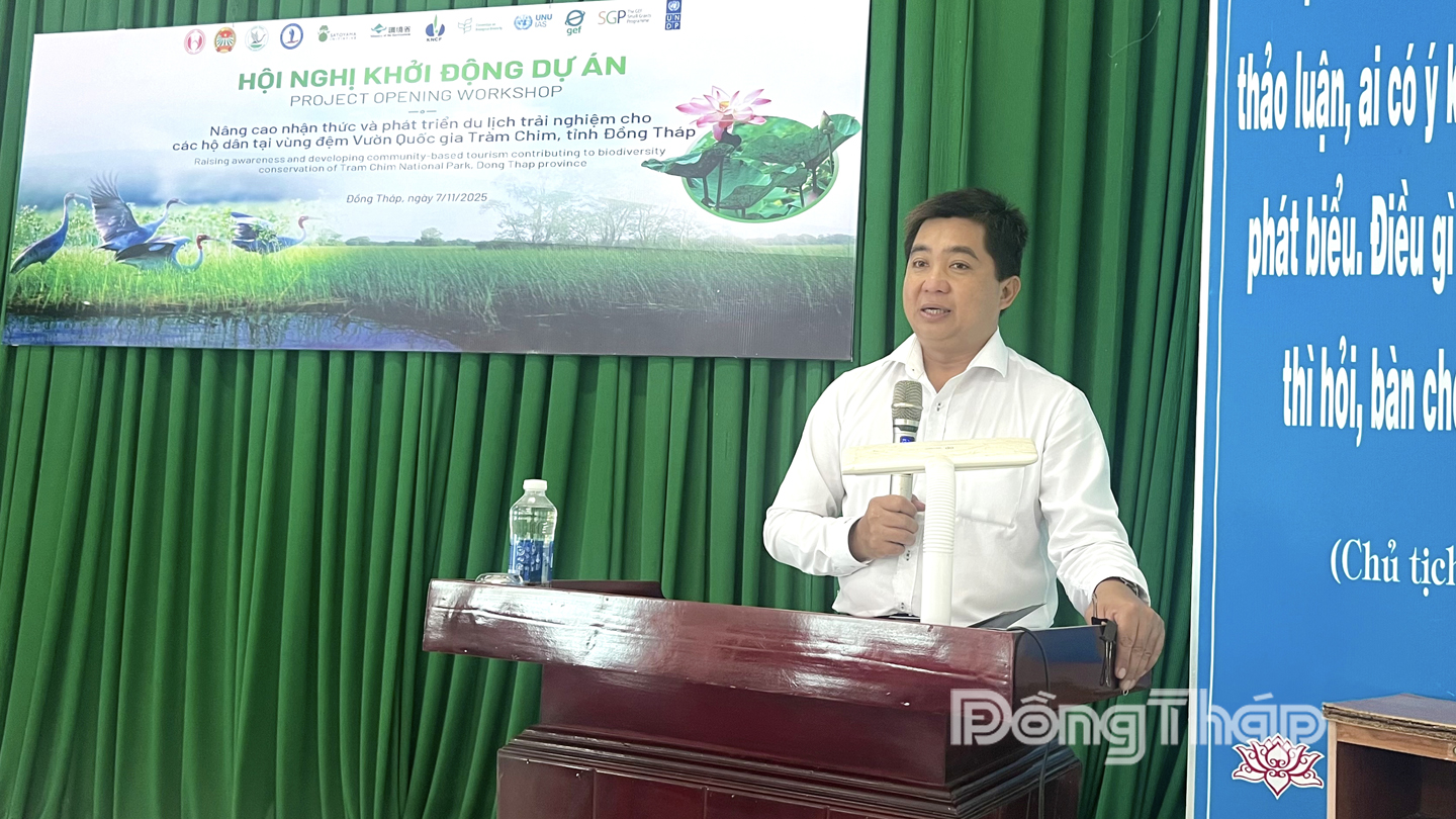 Ông Phạm Văn Toàn, Phó Chủ tịch Hội Nông dân tỉnh Đồng Tháp phát biểu.