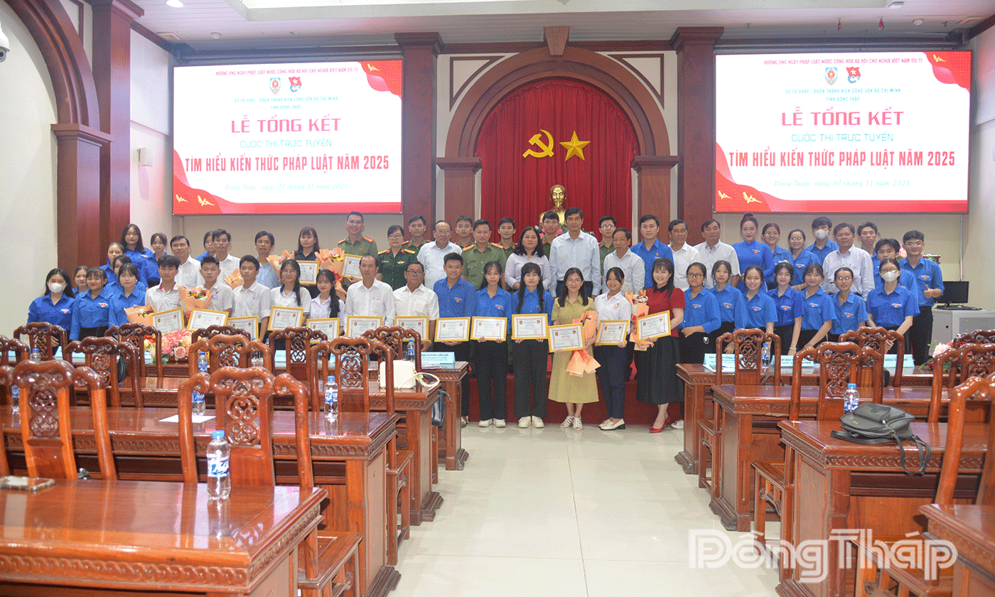 Tổng kết, trao giải Cuộc thi trực tuyến “Tìm hiểu kiến thức pháp luật” năm 2025