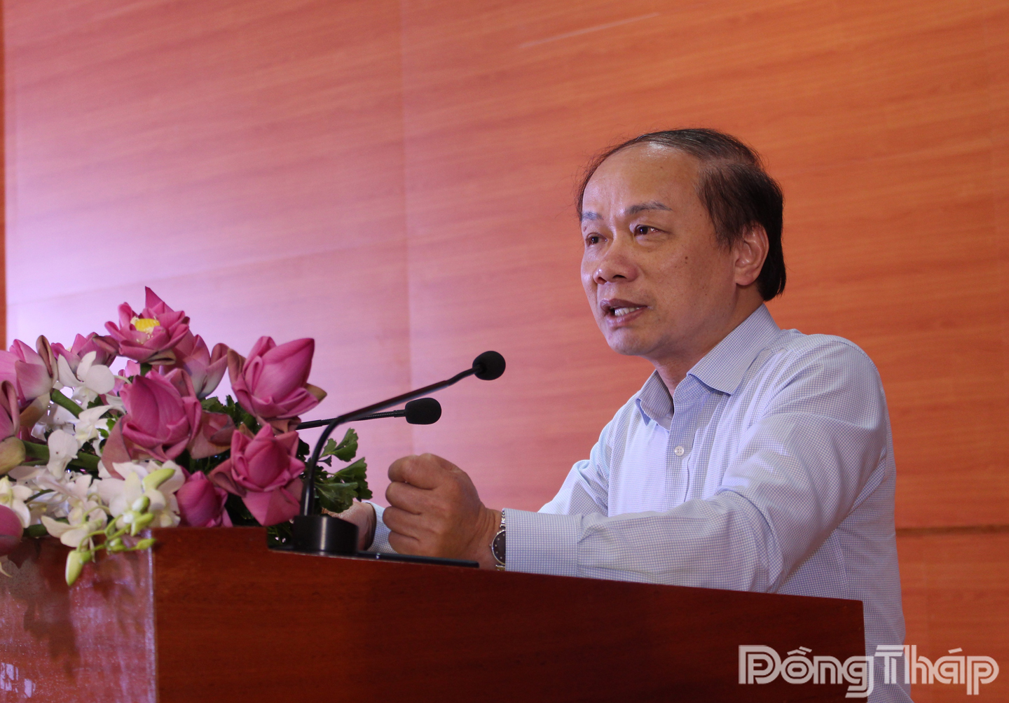 Đồng chí Phạm Tất Thắng, Ủy viên Ban Chấp hành Trung ương Đảng, Phó Trưởng Ban Tuyên giáo và Dân vận Trung ương phát biểu định hướng tuyên truyền trong thời gian tới.