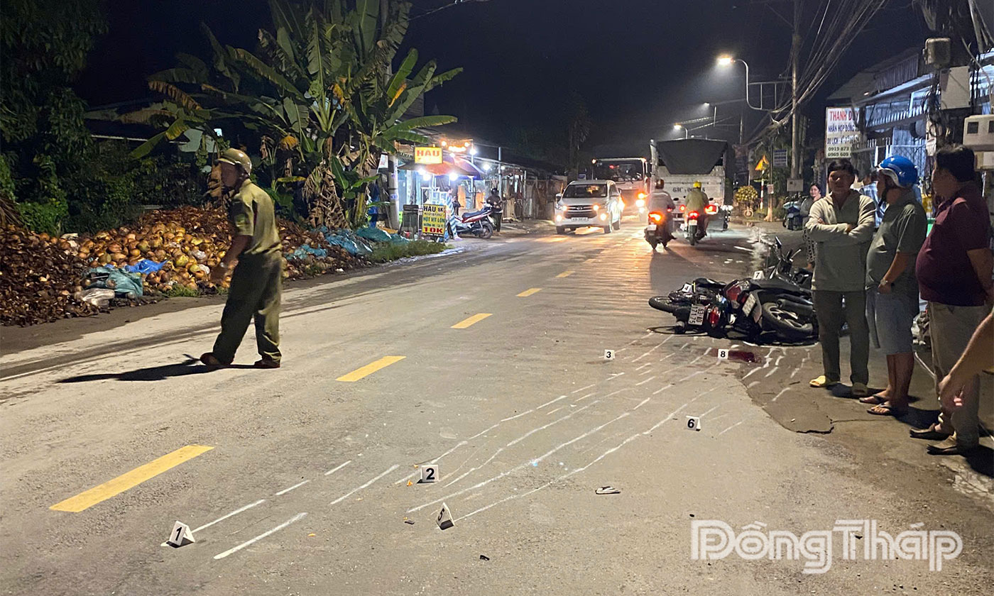 Hiện trường vụ tai nạn.