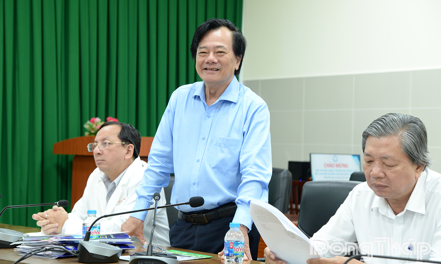 Lãnh đạo Bệnh viện chia sẻ kết quả của Bệnh viện thời gian qua.