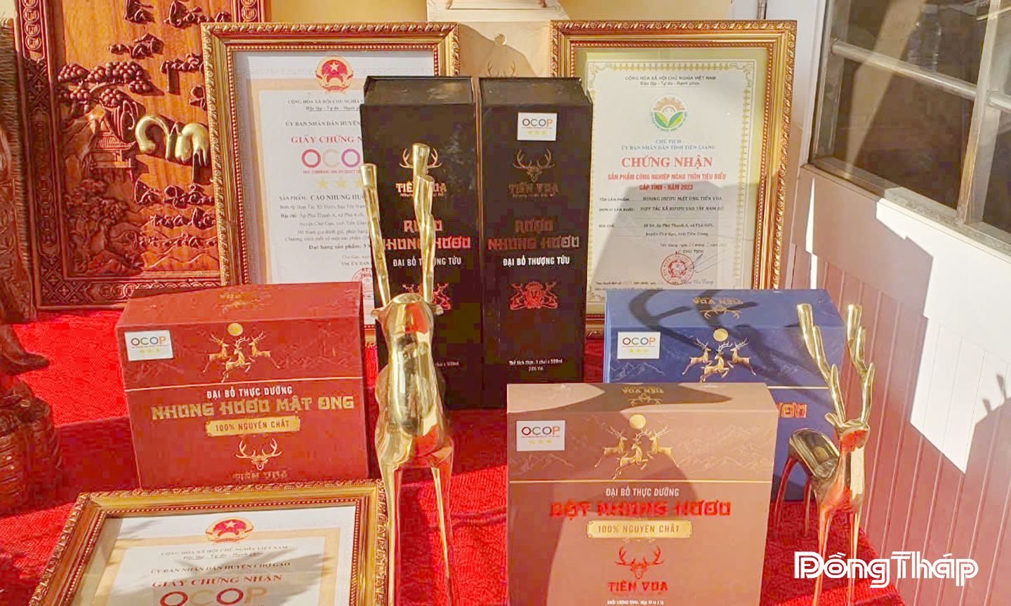 Sản phẩm của Hợp tác xã Hươu sao Tây Nam Bộ. 